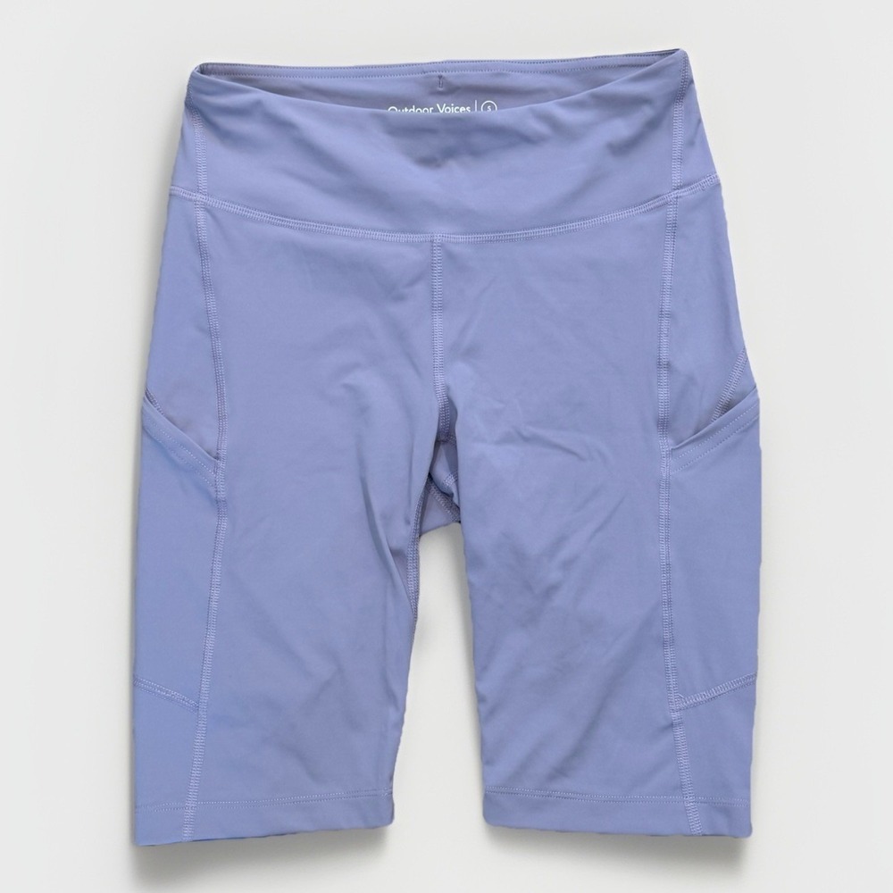 Outdoor Voices Zoom 10" Biker Spandex Shorts With Pockets‎ Light Purple Size S